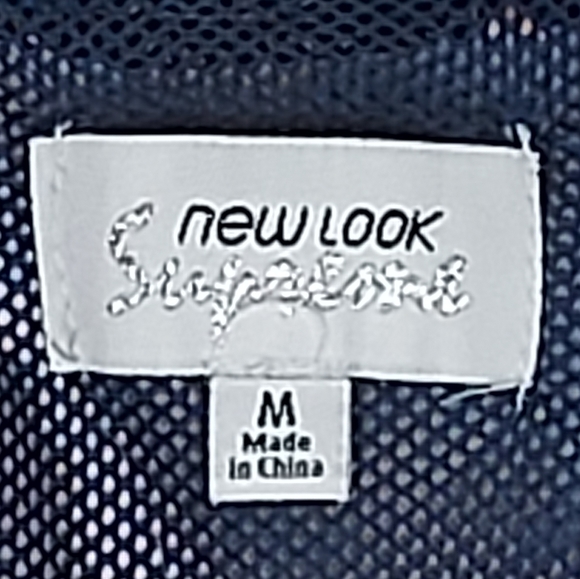 New Look Supreme Navy Windbreaker Hoodie Palm Leaves Floral Size Medium - Picture 7 of 9